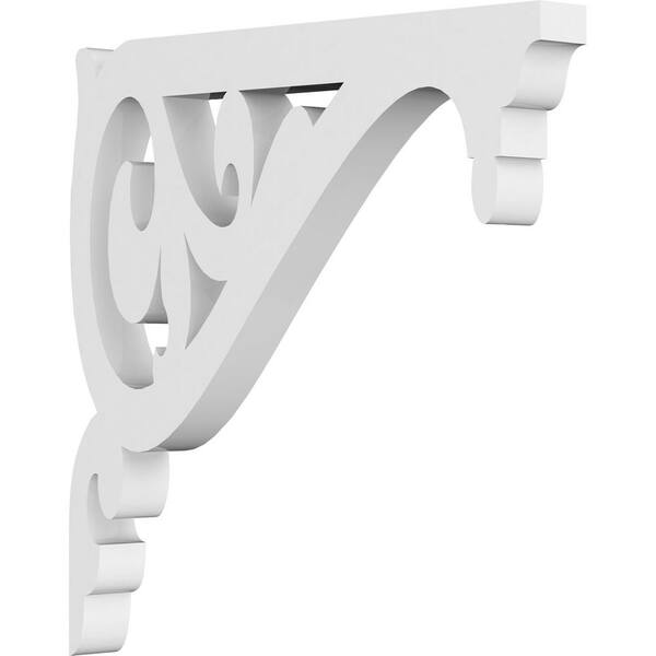 Ekena Millwork 5/8 in. W x 12 in. H x 7 in. D PVC Whitman Bracket