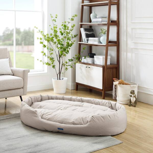 large round dog pillow