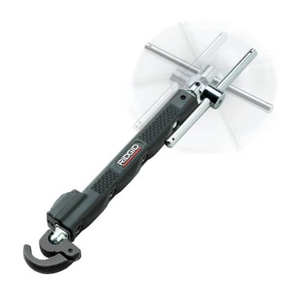 1/2 in. to 1-1/4 in. Adjustable 10 in. to 17 in. Telescoping LED Lit Basin Pipe Wrench for Faucet Install and Repair