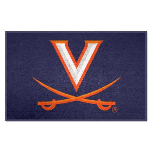 FANMATS NCAA University of Virginia Navy 19 in. x 30 in. Indoor Starter Mat Accent Rug