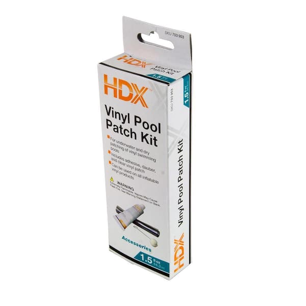 Hdx Swimming Pool Vinyl Repair Kit For Patching Dry Or Underwater Vinyl Products 62280 The Home Depot