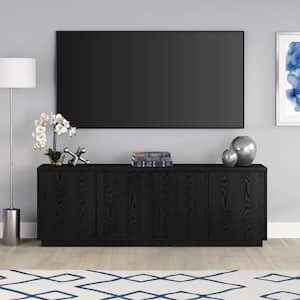 Norwell 69.5 in. Black Grain TV Stand Fits TV's up to 75 in.