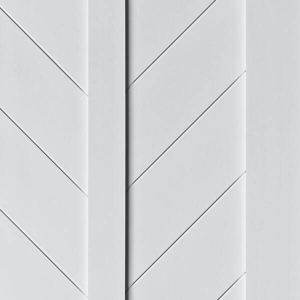 37 in. x 84 in. Chevron MDF Primed White Interior Barn Door Slab 37 in. x 84 in. Chevron MDF Primed White Interior Barn Door Slab