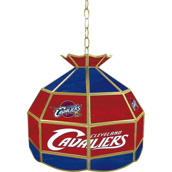 Trademark Cleveland Cavaliers NBA 16 in. Nickel Hanging Tiffany Style Lamp