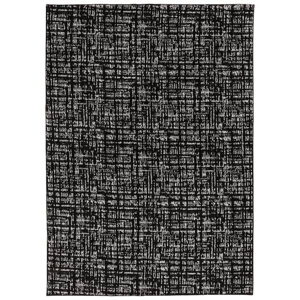 Unbranded Motley Black/Gray 8 ft. x 10 ft. Area Rug