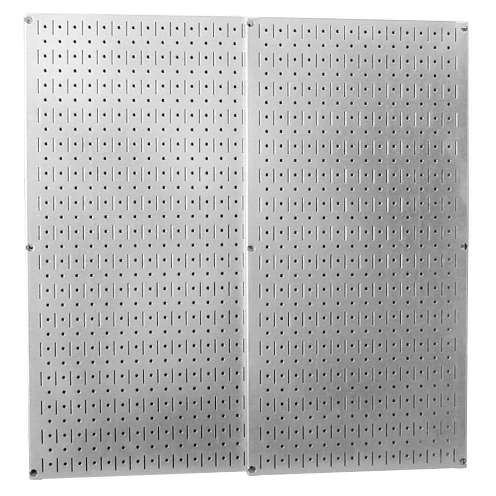 Small Galvanized Steel Pegboard Tiles - Fun Size Peg Board - Wall Control