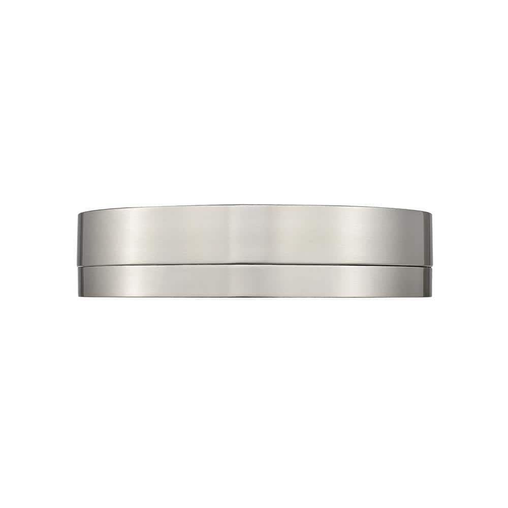 Algar 12" Brushed Nickel LED Flush Mount with Frosted Glass