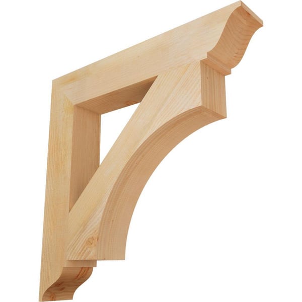 Ekena Millwork 6 in. x 36 in. x 36 in. Douglas Fir Westlake Traditional Rough Sawn Bracket