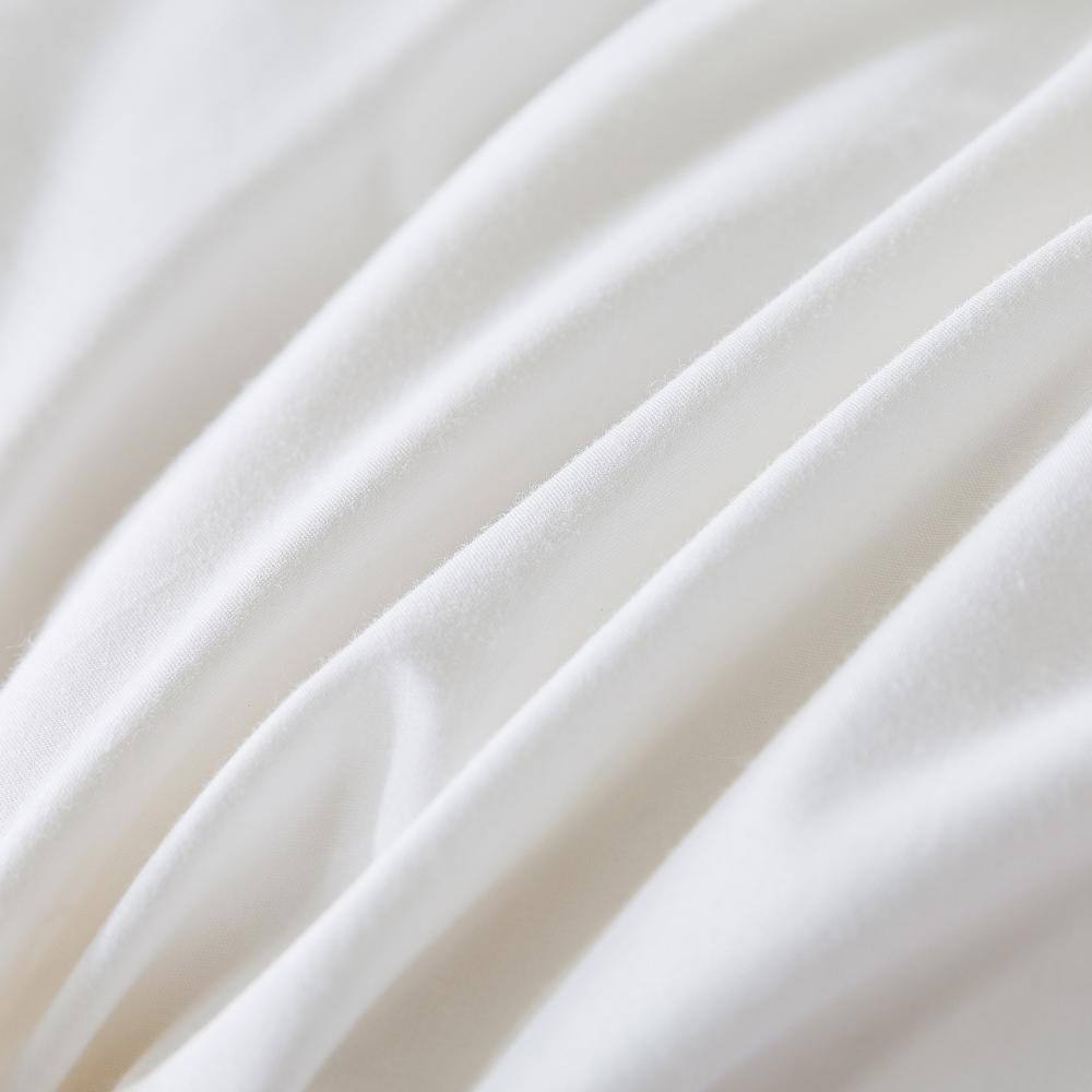 King White Cotton Down Pillow with Antimicrobial Cover