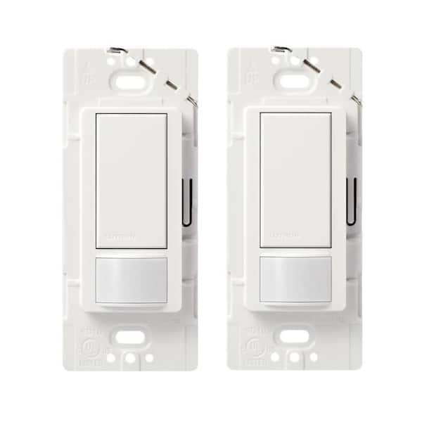 Lutron Maestro Motion Sensor Switch, 2 Amp/Single-Pole, White (MS-OPS2H-2-WH) (1-Pack)