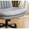 Winado Oil-Waxed Leather Seat Swivel Adjustable Office Chair in Gray K1G98000221