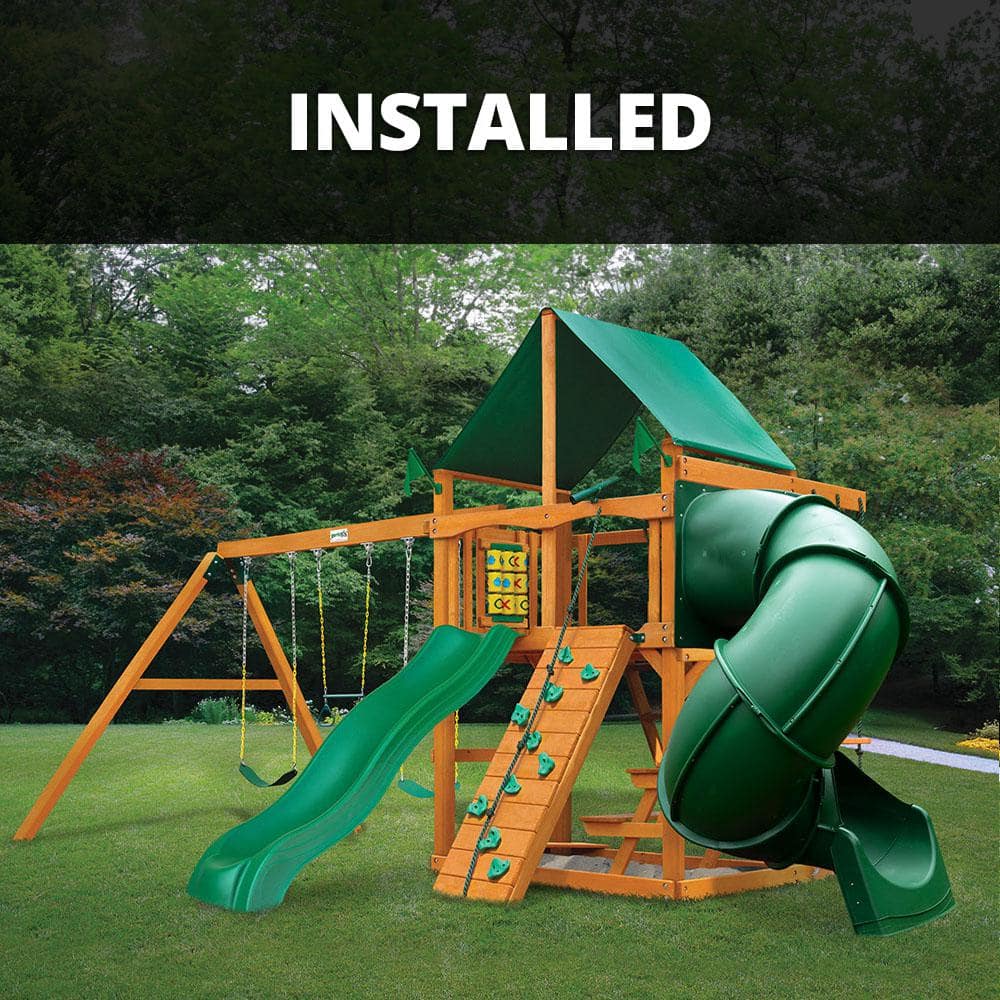 Gorilla Playsets Professionally Installed Mountaineer Wooden Outdoor