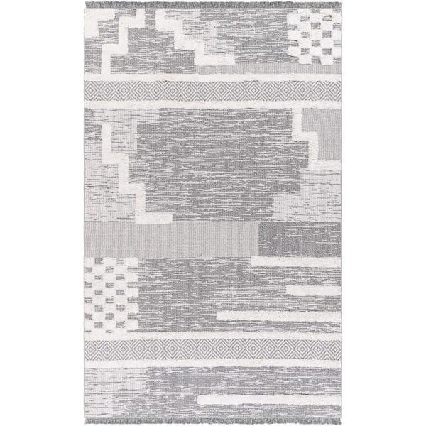 Livabliss Morocotton Gray 2 ft. x 4 ft. Bohemian Indoor Area Rug
