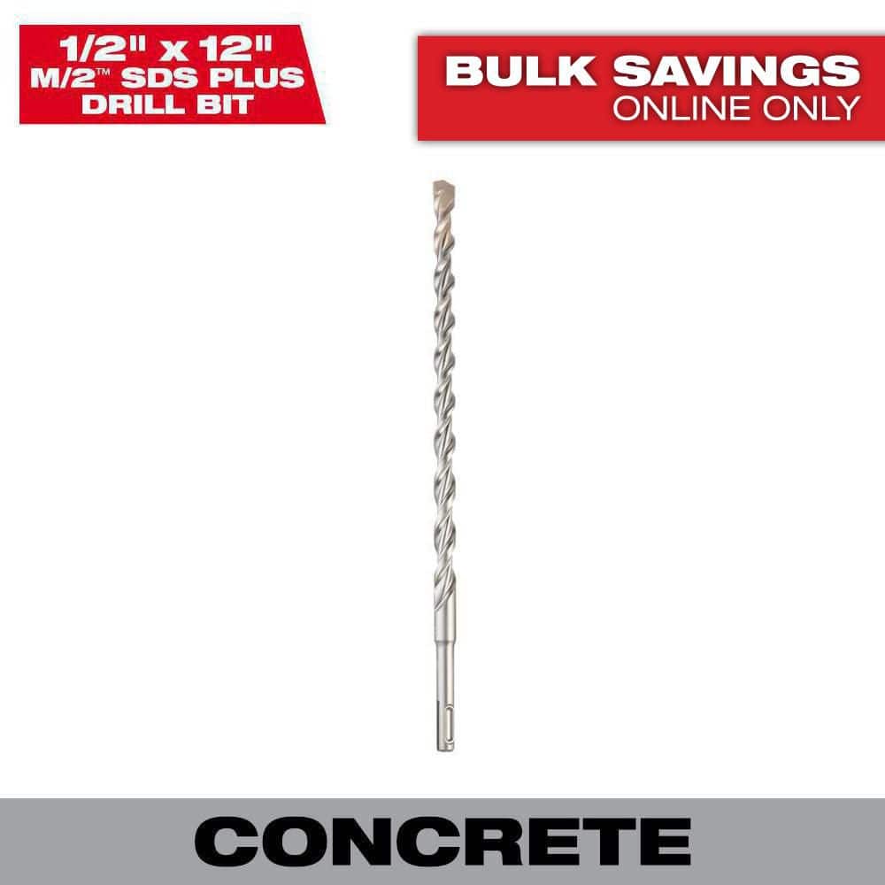 切手32 Milwaukee 1/2 in. x 12 in. 2-Cutter SDS-PLUS Carbide Drill Bit 48