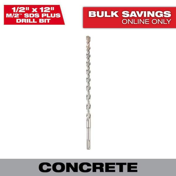 Milwaukee 1/2 in. x 12 in. 2-Cutter SDS-PLUS Carbide Drill Bit