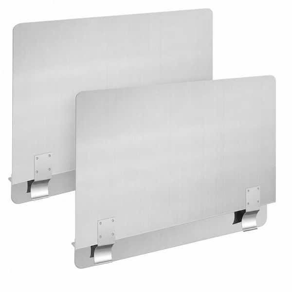 2 Packs Stainless Steel Fryer Splash Guard Commercial Splatter Guard Side Stove Splash Guard for Stop Oil