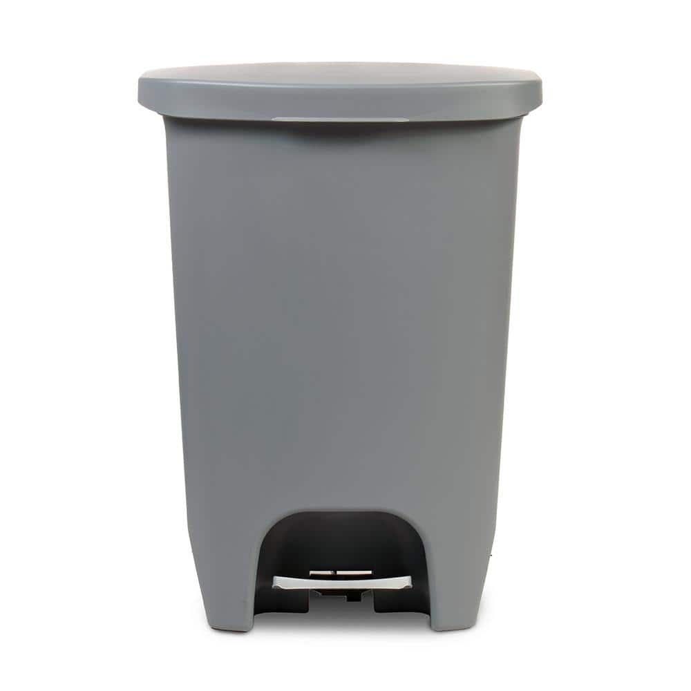Glad Plastic Step Trash Can, 13-Gallon, Black (GLD-74130-1)