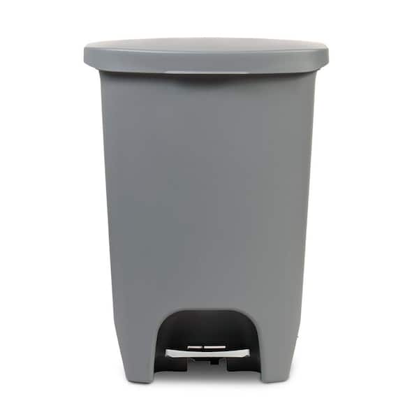 Glad XL Trash Can, Plastic Step-on Kitchen Trash Can, with Clorox