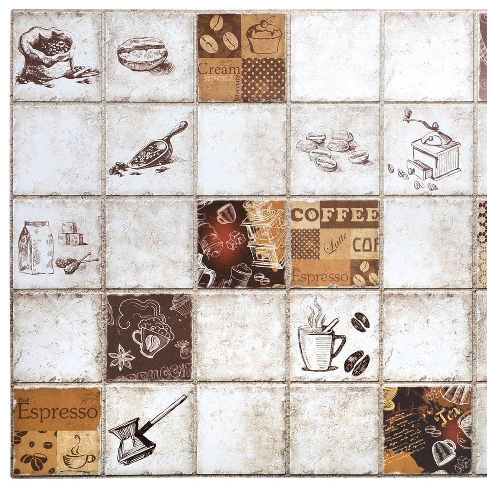 3D Falkirk Retro III 38 in. x 19 in. Bronze Beige Faux Tile PVC Decorative 