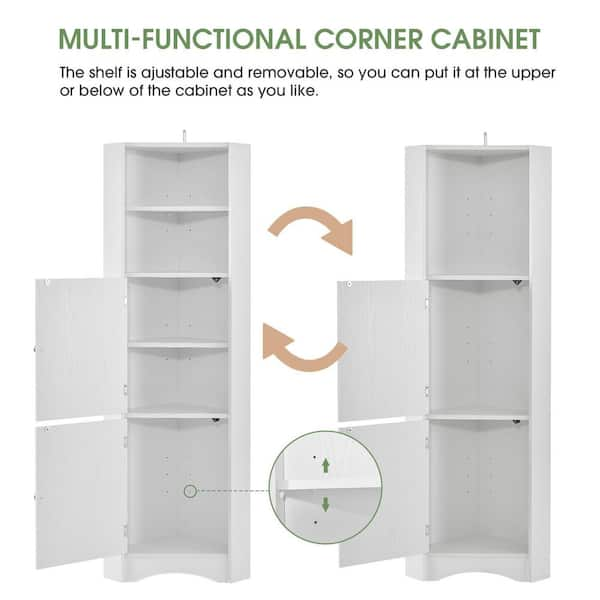 Prepac elite tall 2 deals door corner storage cabinet