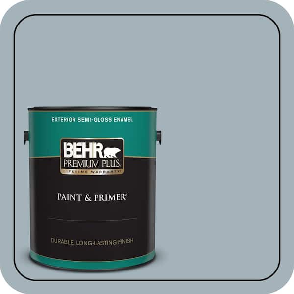 BEHR PREMIUM PLUS 1 gal. #PPF-27 Porch Ceiling Semi-Gloss Enamel Exterior Paint & Primer
