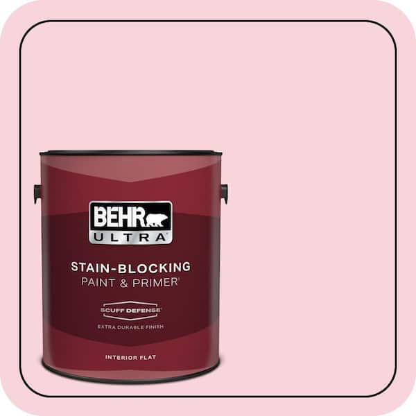 BEHR ULTRA 1 gal. #110C-1 Petal Bloom Extra Durable Flat Interior Paint & Primer