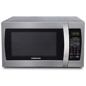 1.3 Cu. Ft. Stainless Steel Black 1100-Watt Microwave Oven with Sensor