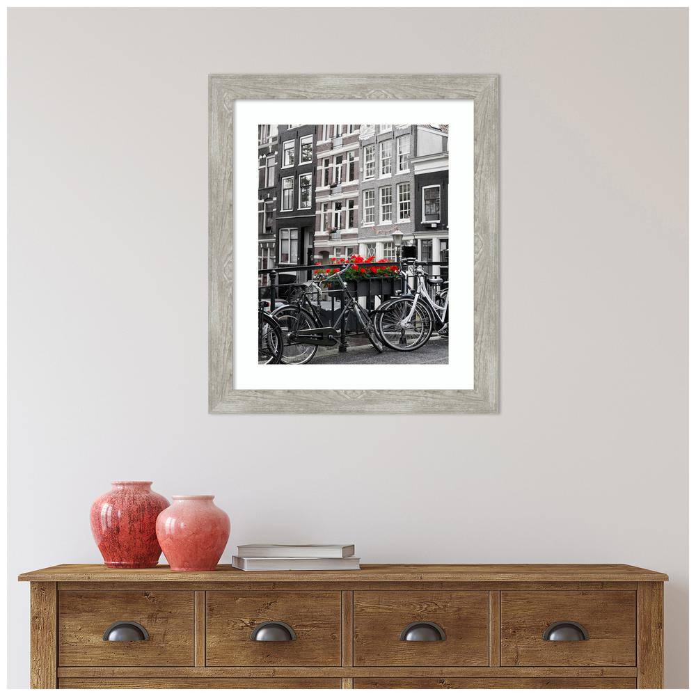 Dove Greywash Narrow Wood 16x20 Picture Frame