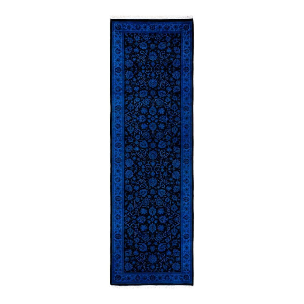 Overdyed Blue 2 ft. 7 in. x 8 ft. 7 in. Wool Indoor Area Rug price history on PriceWatchPro