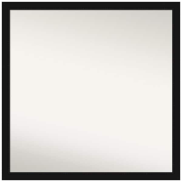 Amanti Art Avon Black Narrow 28 in. W x 28 in. H Square Non-Beveled Framed Wall Mirror in Black