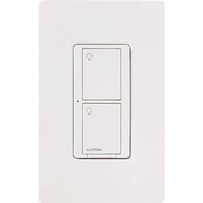 Caseta Smart Switch for All Bulb Types or Fans, 5A, White