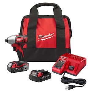 M18 18V Lithium-Ion Cordless 1/4 in. Impact Driver Kit with(2) 1.5Ah Batteries, Charger, Hard Case