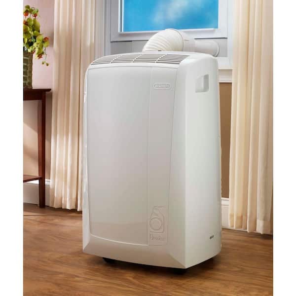 Kabelbane Ondartet tale DeLonghi 10,000 BTU 3 Speed Portable Air Conditioner for up to 350 sq. ft.  with Dehumidifier PAC N100E - The Home Depot