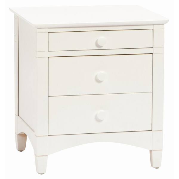 Unbranded Essex 3-Drawer White Nightstand