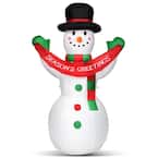 6 ft. Pre-lit LED Lights Christmas Snowman Christmas Inflatable with Strong Weather Resistance
