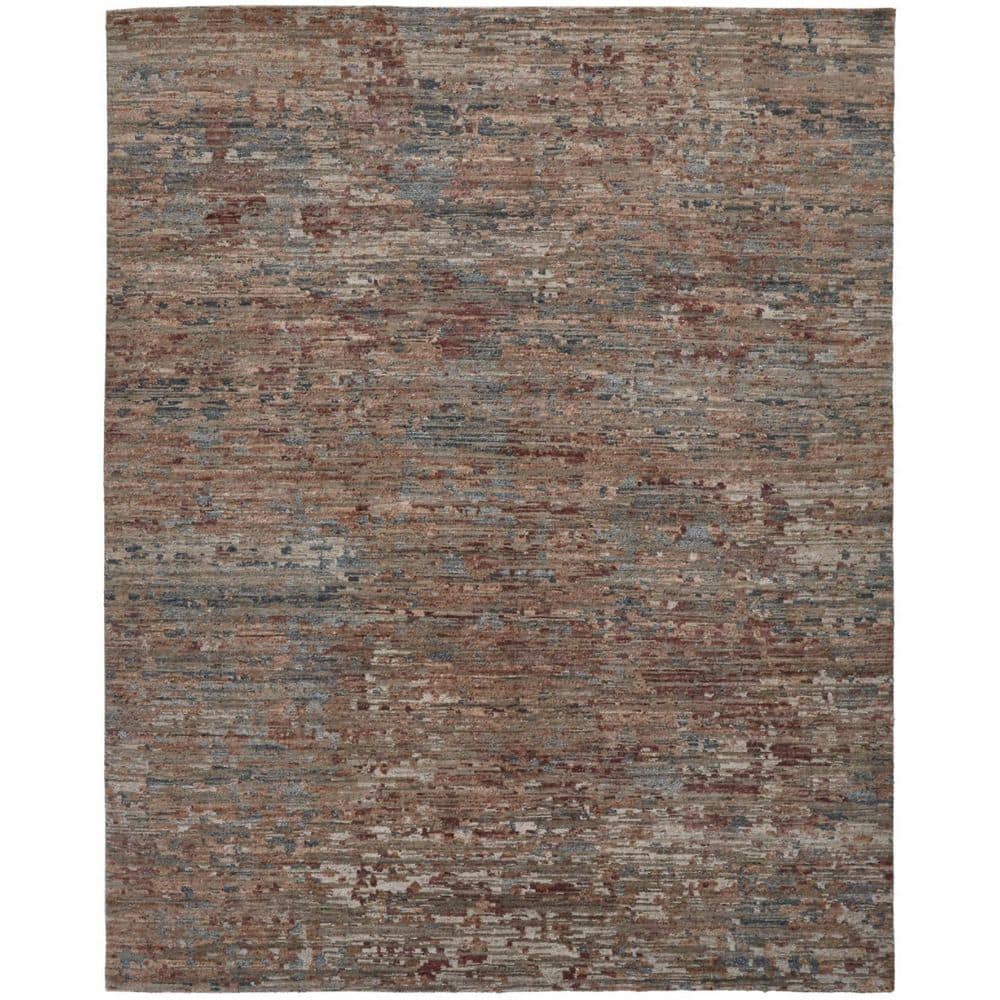 Blue Red Office Rug HomeRoots 5 ft. x 8 ft. Blue and Red Abstract Area Rug 2000513358 - The ...