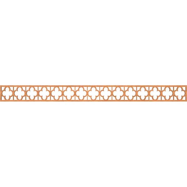 Ekena Millwork Woodall Fretwork 0.25 in. D x 46.375 in. W x 4 in. L Cherry Wood Panel Moulding