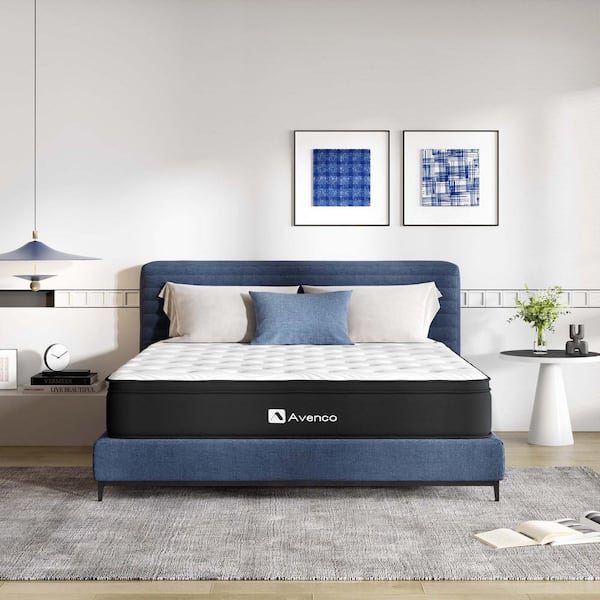  Basics Signature Hybrid Mattress, Cushion Firm Feel, Gel  Memory Foam for Deeper Support, Cool to Touch top Fabric, CertiPUR-US  Certified, 12 inch, Queen, White / Gray : Home & Kitchen