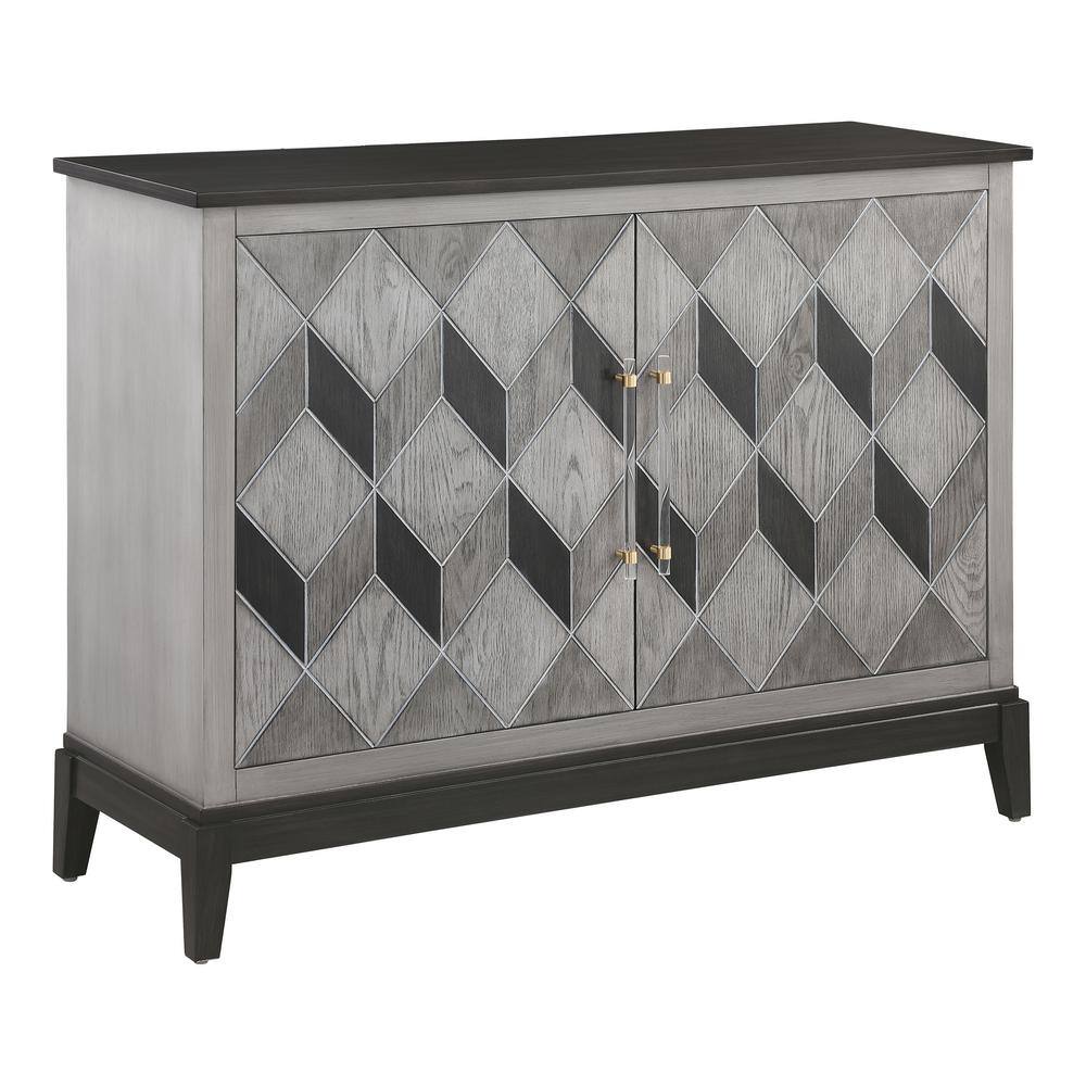 Coaster Home Furnishings Gilles Brushed Black and Grey 2-Door Accent Cabinet -  951839