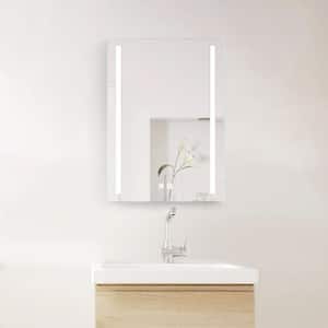 24 in. W x 32 in. H Rectangular Frameless Anti-Fog LED Light Wall Mounted Bathroom Vanity Mirror with Touch Button