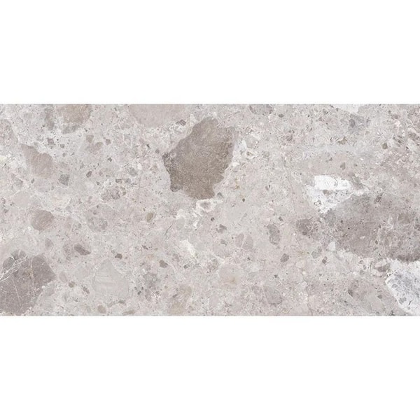 Splendor 4 in. x 4 in. Matte Petra Gray Porcelain Veining Large Format Tile Sample (0.14 sq. ft.)