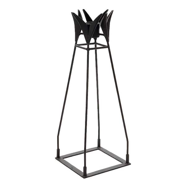 ACHLA DESIGNS Gazing Globe Ball Stand with Baseplate, 33 in. Tall Black Powder Coat Finish