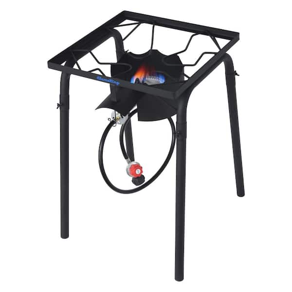 Flame King 100,000 BTU LP Gas Outdoor Stove Burner with Regulator Hose