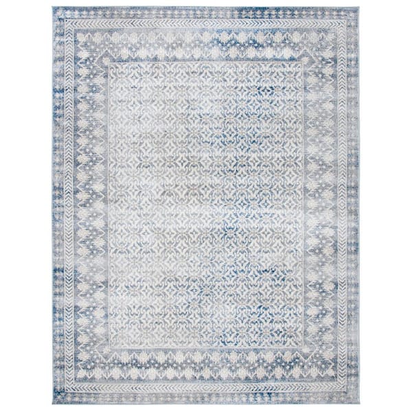 SAFAVIEH Brentwood Ivory/Light Gray 9 ft. x 12 ft. Multi-Border Geometric Area Rug