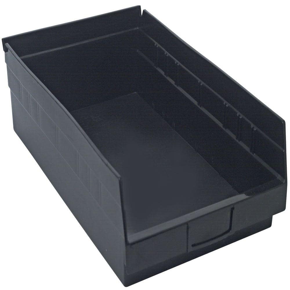 QUANTUM STORAGE SYSTEMS Economy Shelf 13.8Qt. Storage Tote in Black (8