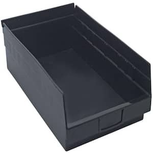 Economy Shelf 13.8-Qt. Storage Tote in Black (8-Pack)