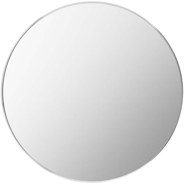 Livabliss Aranya 40 in. x 40 in. Silver Framed Decorative Mirror
