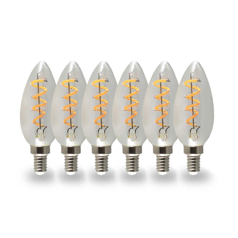 NorbCOZY 4W Equivalent Relaxing B11 2200K Dimmable Clear Spiral Vintage Edi