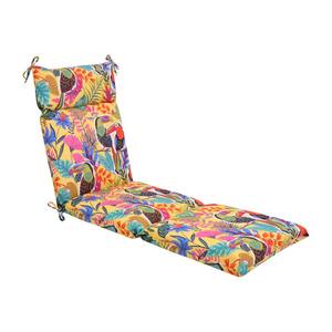21.5 in. x 29 in. Toucan Gossip Sunrise Outdoor Chaise Cushion