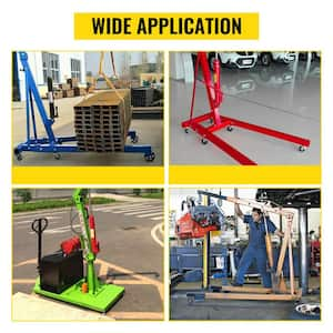 Hydraulic Long Ram Jack, 3 Tons/6,600 lbs. Capacity, with Single Piston Pump and Clevis Base, Manual Cherry Picker